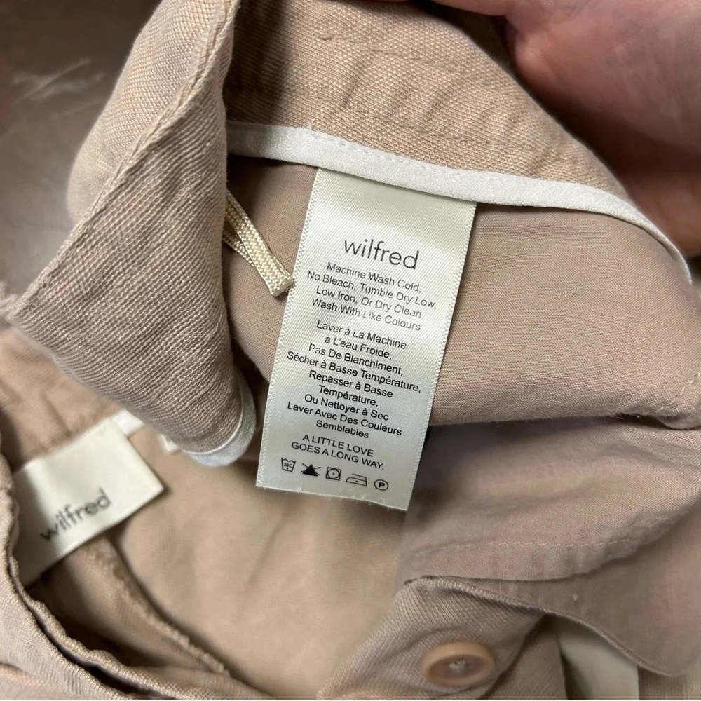 ARITZIA WILFRED Allegra Linen Blend Short in Tan Size 0 - Picture 10 of 16